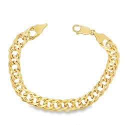 Pre Owned 9ct Double Link Curb Bracelet ZB374